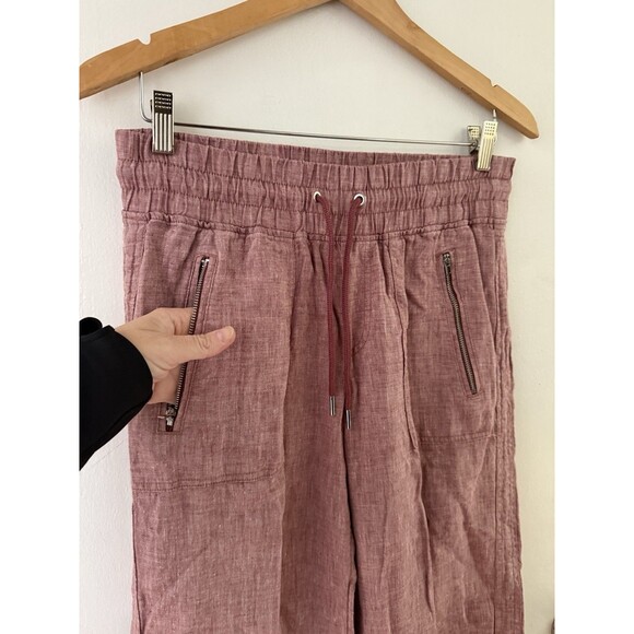 Athleta Women’s 6 Pants Cabo Linen Wide Leg Pant in Tawny Rose/Orchid Pink - Picture 3 of 9